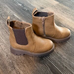 GAP Tan Kids Boots with Side Zipper